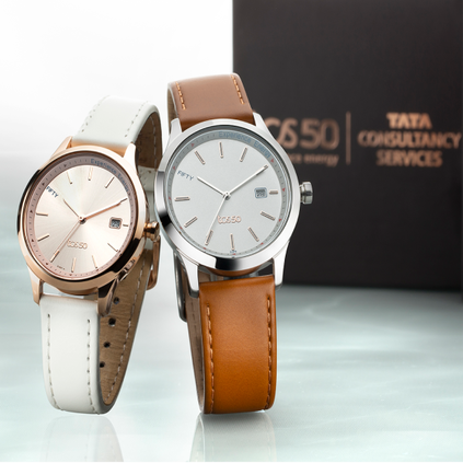 Titan Analog Pair Watches Customized for 50 years of Tata            Consultancy Services, , hi-res thumbnail 4