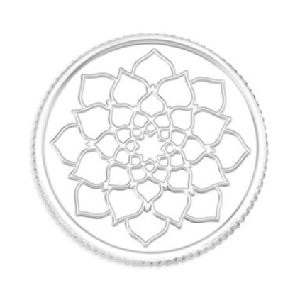 Mia by Tanishq Lotus Silver Coin, , hi-res thumbnail 1