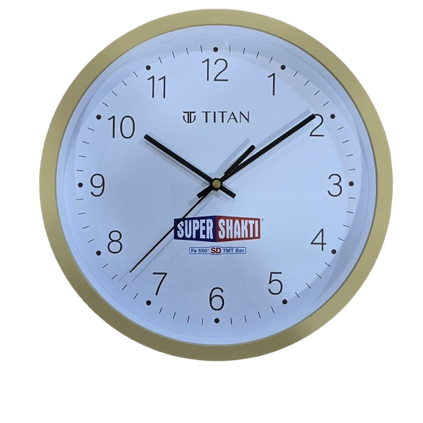 Titan Classic Quartz Analog White Dial Wall Clock            Customized for Super Smelters, , hi-res thumbnail 0