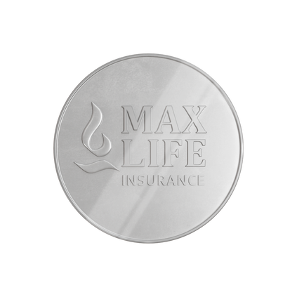 100 gram Tanishq Custom Silver Coin for Max Life            Insurance, , hi-res thumbnail 0