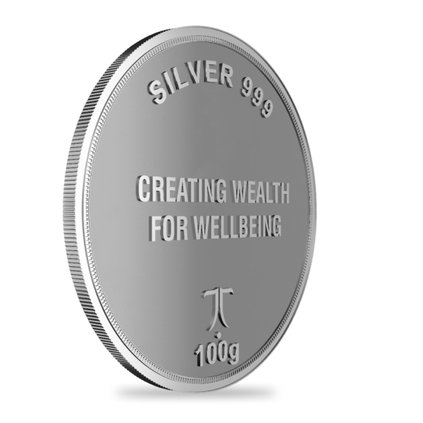 100-gram Tanishq Custom Silver Coin for NLC India, , hi-res thumbnail 4