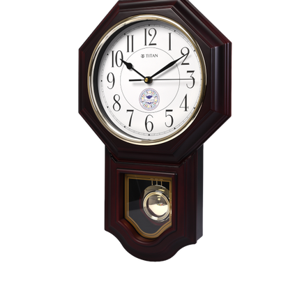 Titan Classic Brown Colour Pendulum Clock with a            Westminster chime for HIT, , hi-res thumbnail 1