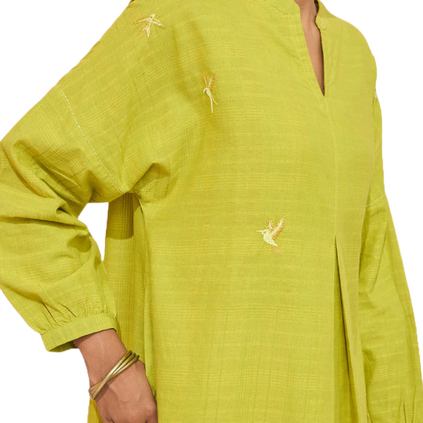 Pure Cotton Embroidered Kurta, , hi-res thumbnail 0