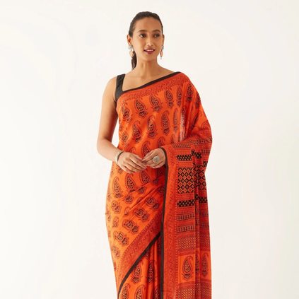 Taneira Pure Cotton Bagh Printed Saree, , hi-res thumbnail 2