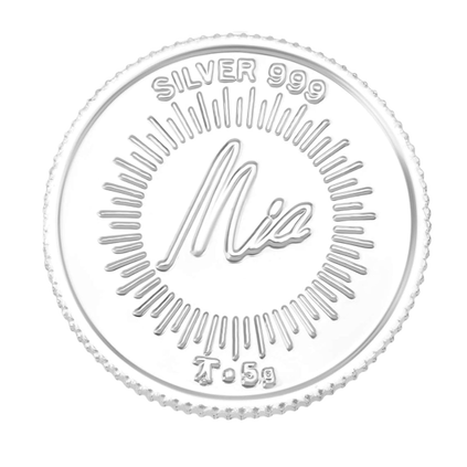 Mia by Tanishq Lotus Silver Coin, , hi-res thumbnail 0