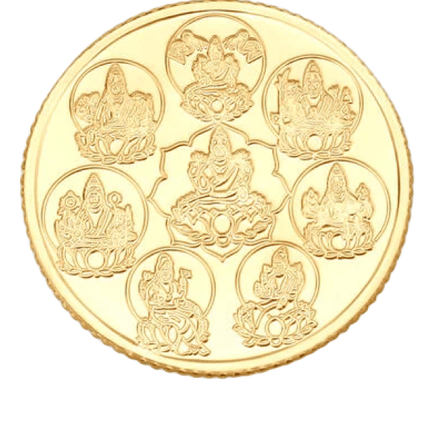 Ashtalakshmi 22 Karat Gold Coin, , hi-res thumbnail 0