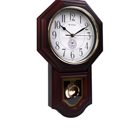 Titan Classic Brown Colour Pendulum Clock with a            Westminster chime for HIT, , hi-res thumbnail 2